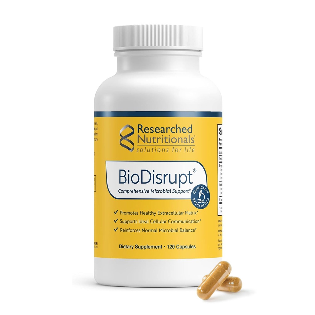 Onderzoek naar voedingssupplementen BioDisrupt - Disrupt Biofilm Matrices - Klinisch onderzocht Formule met enzymenDisrupt Enzyme Blend, Cranberry Extract & N-Acetyl Cysteine (120 capsules)