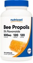 Nutricost Bee Propolis Supplement w/ 5% Flavonoïden (500mg / 120 Capsules)