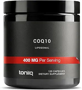 CoQ10 400mg Extra Strength - Ultra Haute Pureté avec Huile MCT pour Absorption Supérieure - 98 % Purifié - Tiers Testés, 60 Capsules de Véggie