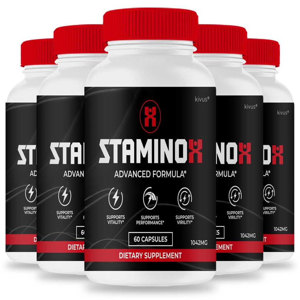 kivus StaminoX - Stamino X Dietary Supplement Capsule (5 Pack, 300 Capsules)