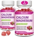 Calcium Magnesium Zink Gummies met Vitamine D3 & K2, Hoge Absorptie Magnesium Glycinate Kalium voor Immune en Kalm Mood, Druivensmaak 120 Gummies