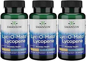 Swanson Super-Strength LYC-O-Mato Lycopène 40 Milligrammes 60 Sgels (3 Pack)