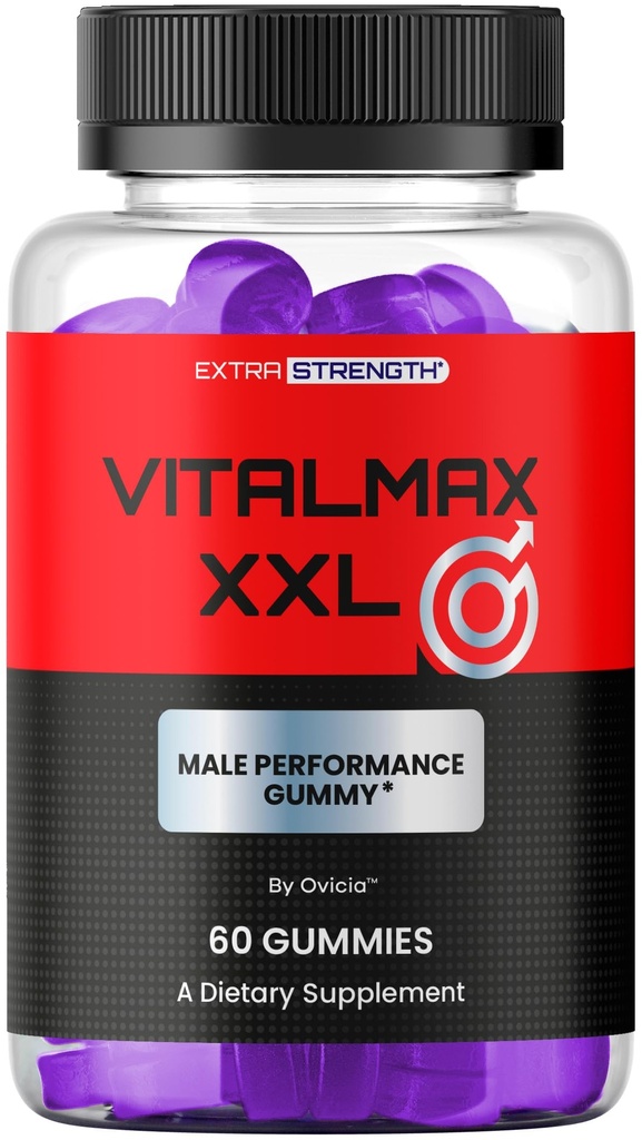 VitalMax XXL Gummies - Official Vital Max XXL Gummy with All Natural Ingredients, Advanced VitalMaxXXL Maximum Strength Formula for Wellness & Overall Health Support, 60 Gummies for 1 Month