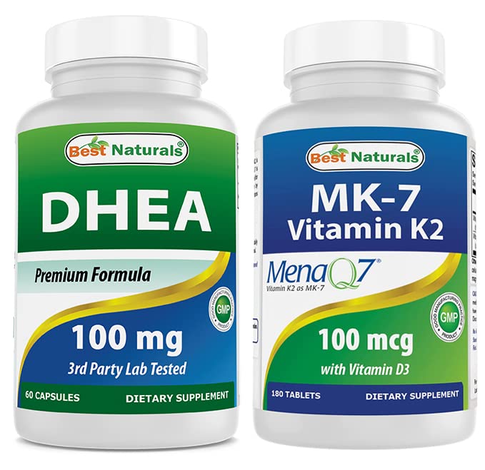 Best Naturals DHEA 100mg & vitamine K2 (MK7) met D3