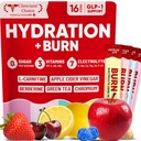 Venture Pal Electrolyte Packets + Burn Support, Sugar Free, 16 Sticks | 7 Electrolytes + L-Carnitine, Berberine, ACV, Chromium, Green Tea, Metabolic Support, Keto Friendly, Vegan, Liquid Daily IV