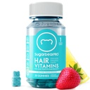 SugarBearPro Vitamine Gummy 1 mois d'approvisionnement, Biotine Extra Strength 6000mcg pour la croissance des cheveux, Vitamine Vegan B12, MSM, Inositol, Omega 3, Elderberry, Certifié Kosher, Halal, Sans cruauté