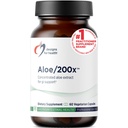 Designs for Health Aloe/200x - 200mg Extrait d'Aloe Vera - Supplément de feuille d'Aloe hautement concentré pour support GI - Pilules végétales non OGM (60 capsules)
