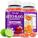 Keto Acv Gummies,Organic Apple Cider Vinegar Gummies,Keto Gummies,Gut Health for Women,Probiotics for Digestive Health,Metabolic,GMO Free & Vegan - 120 Tel.