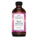 HERITAGE STORE Huile de graines noires, bio, supplément Nigella Sativa pressé à froid avec Thymoquinone, Omega 3 6 9, Antioxydant, Immunité, Cholestérol, Digestion, Coeur et rejoindre le soutien de santé*, Vegan, 8oz