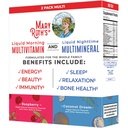 MaryRuth Organics Liquid Morning Multivitamine & Liquid Nighttime Multiminerale bundel, Vegan Vitamine C, Vitamine D, B Complex, Magnesium, Energie, Schoonheid, Slaapondersteuning, NO Melatonine, 32 Fl Oz Elke