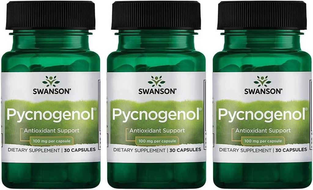 Swanson Pycnogenol 100 Milligrammen 30 Capsules 3 Verpakking