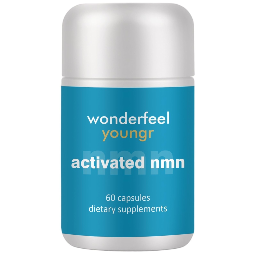 Wonderfeel Youngr NMN Supplement, 60 Count | Vegan capsules with NMN, TMG, quercetin, and resveratrol for a simple daily supplement routine