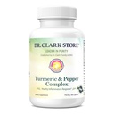 Dr Clark Store Turmeric & Black Pepper Extract, 100 capsules, Immune Support, Antioxidant, Digestie Gezondheidssupplement voor volwassenen