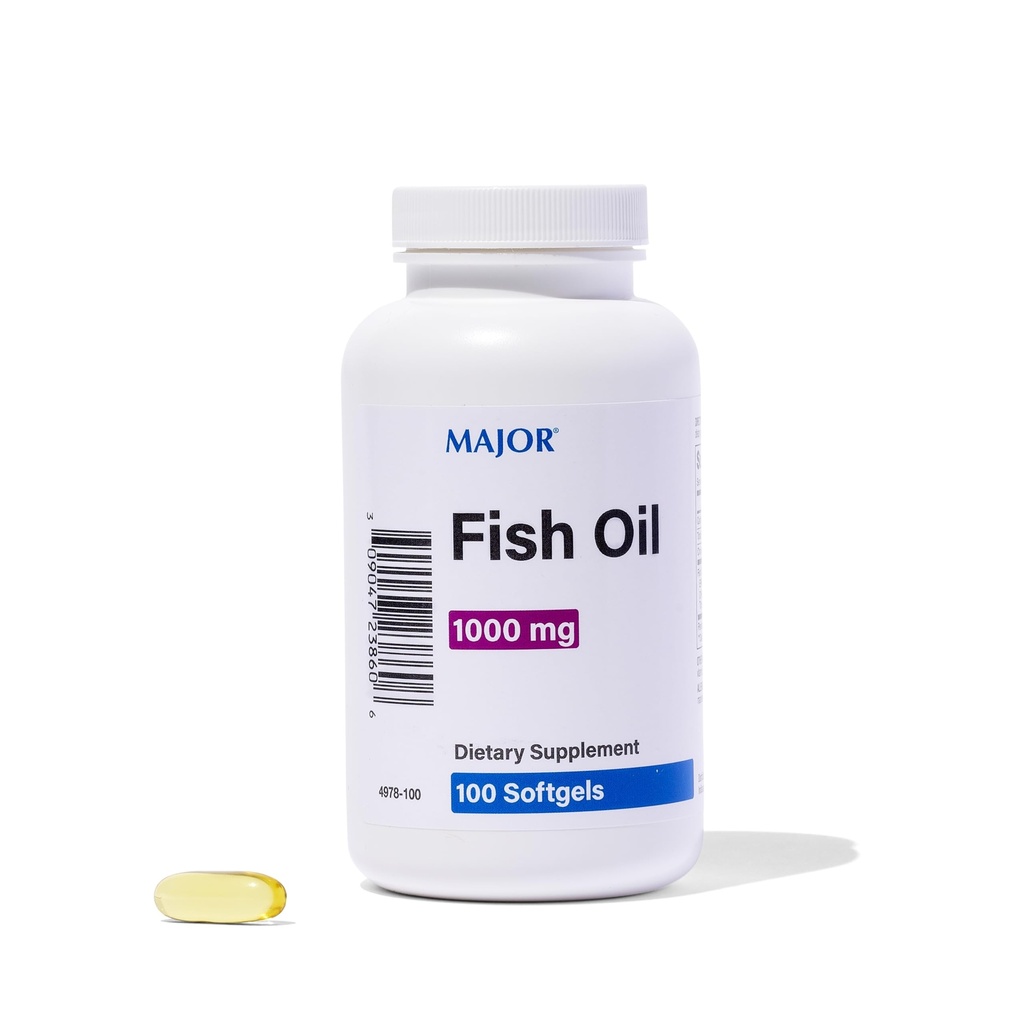 MAJOR Omega-3 Visolie - Visolie Supplement 1000mg - 100 Softgels (1-pack)