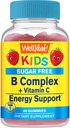 WellYeah Kids Vitamine B Complex Suikervrije Gummy's met vitamine C, Foliumzuur en de ondersteuning van de Immune en Energie .