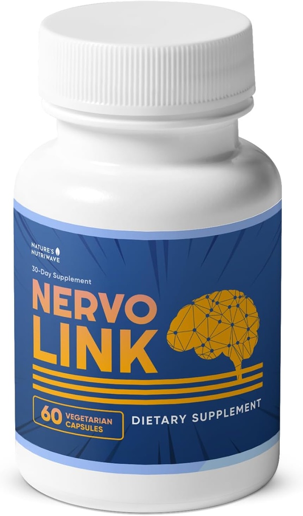 Nervolink - 100% Natural Supplement for Nerve-Support & Energy Boost, with Reishi, Shiitake, and Lion
