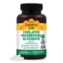Country Life Chelated Magnesium Glycinate 400mg, 90 Tablets, Gecertificeerd Glutenvrij, Gecertificeerd Veganistisch, Gecertificeerd Halal, Niet-GMO Geverifieerd
