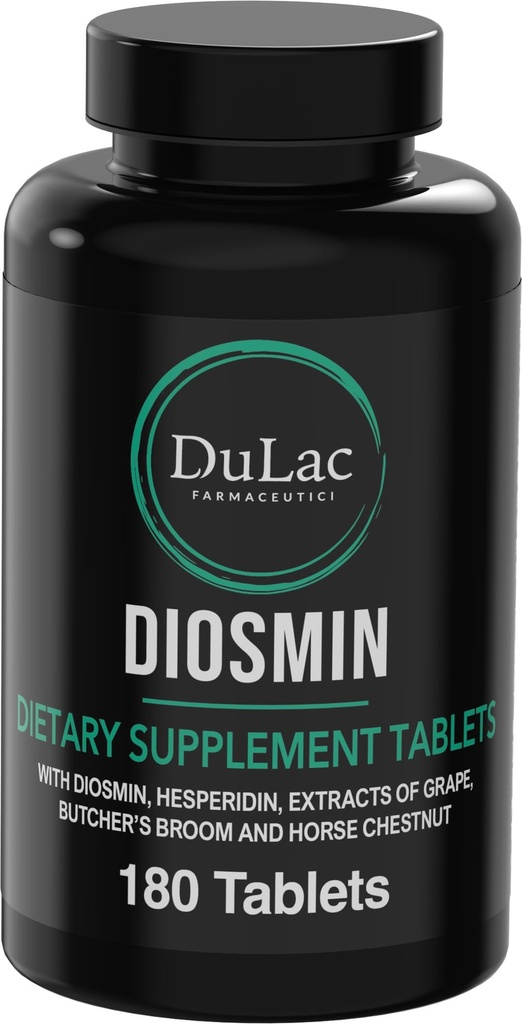 Dulàc - Diosmin Hesperidin 1000mg Dieetsupplement 180 tabletten, verrijkt met Horse Chestnut Extract en slagers bezem