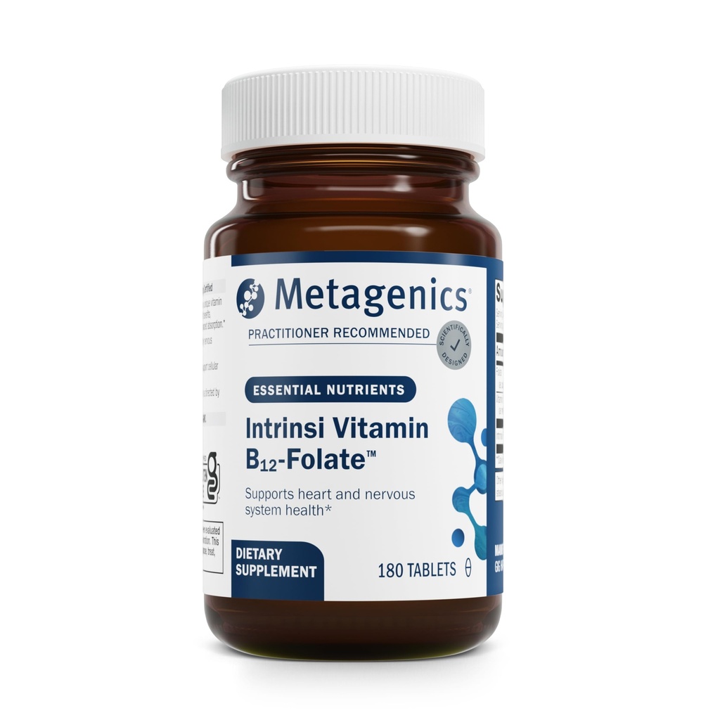 Metagenics Intrinsi Vitamine B12-Folaat - met methylcobalamine, L-5-MTHF en intrinsieke factor - ondersteunt energiemetabolisme, zenuwstelsel en hartgezondheid - niet-GMO & Glutenvrije - 180 tabletten