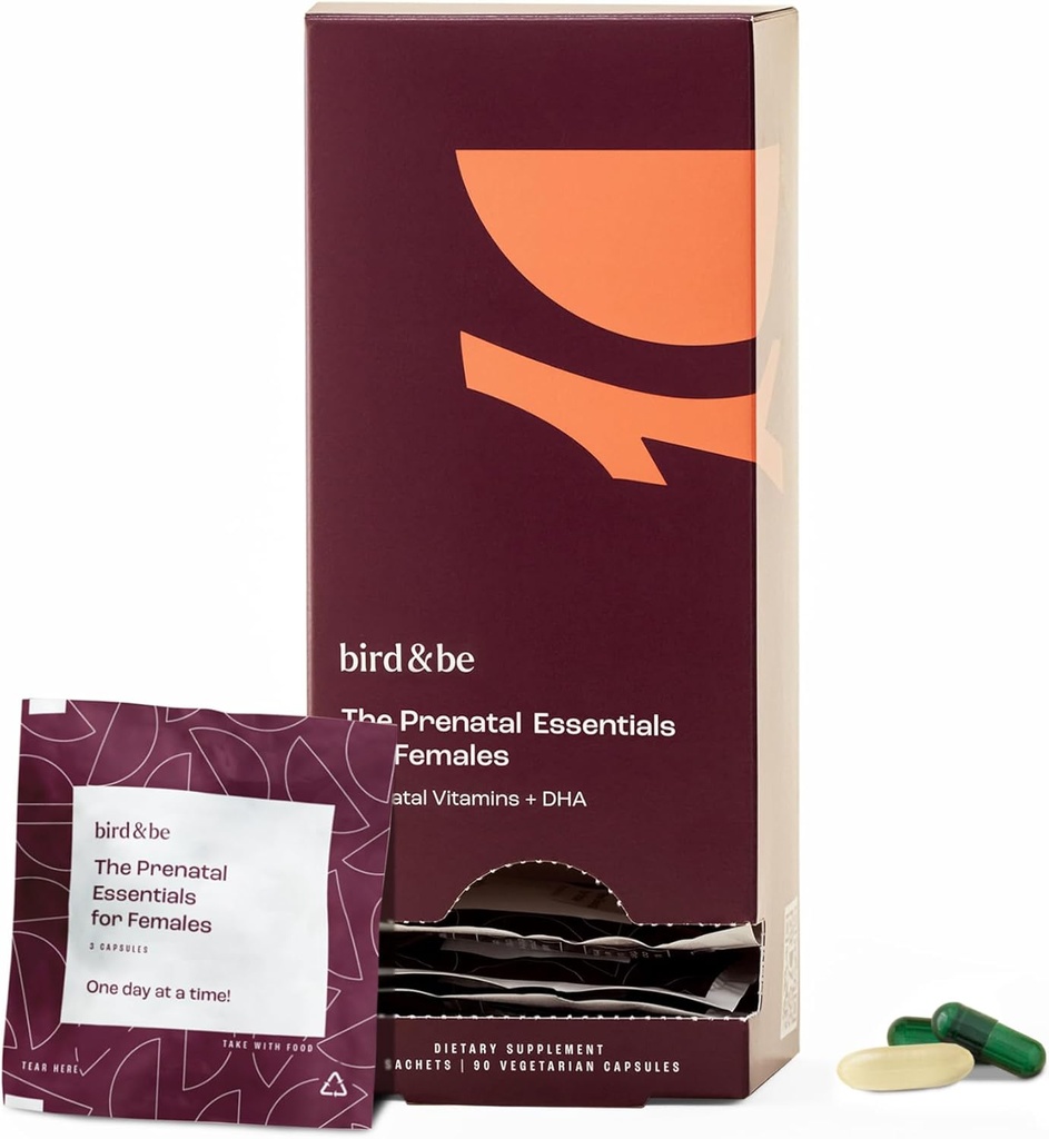 De Prenatale Essentials voor vrouwen - Vitaminen ter ondersteuning van de zwangerschap - Foliumzuur, Gemethyleerde Folaat, DHA (Omega-3), Choline en meer - 30-dagen aanbod