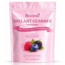 Bloomin Shilajit Gummies for Women, Feminine Wellness Supplement, with Daily Mood, Herbal Berry Gummies, 60 Gummies