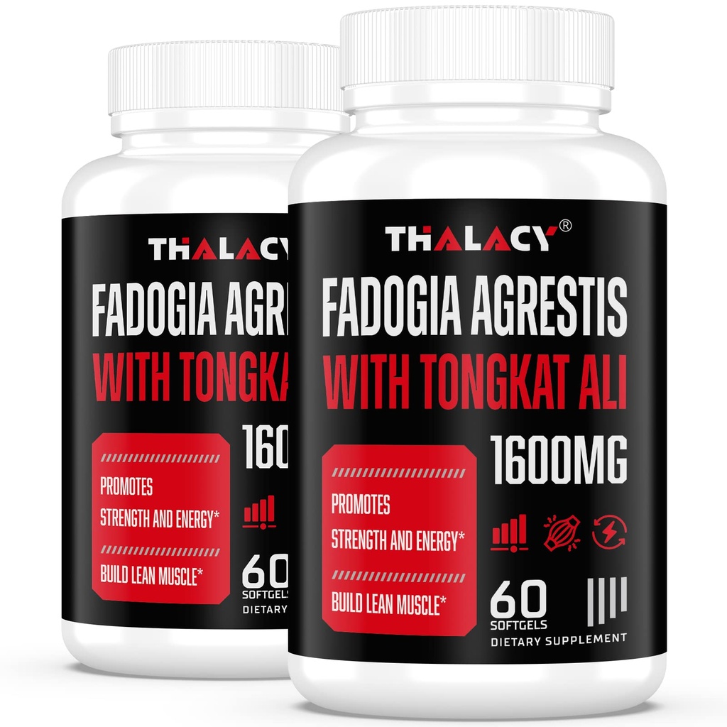 1600mg Fadogia Agrestis Tongkat Ali Supplement, Fadogia Agrestis Extract voor mannen met Ashwagandha - maximale sterkte, 120 Softgels