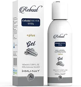 Reboot Colloïdale Silver Gel - 35PPM Max Strength - EHBO & Burn Relief - Verzacht jeuken, pijn van brandwonden, snijwonden, zonnebrand, huidirritaties - 3.4oz