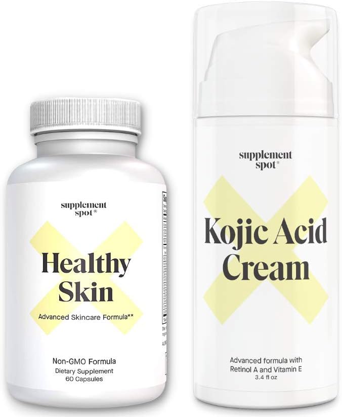 Bundel: Gezonde huid Anti-Aging Supplement en Kojic Acid Face Cream