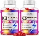 (2 Pack) K3 Mineral Keto Gummies - Keto K3 Mineral Gummies, K3 Mineral Advanced Formula Gummies - K3 Vitamine Supplement, Keto ACV Gummies K3 Mineral Gummy - 120 Gummies gedurende 2 maanden