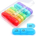 AIMI Weekly Pillen Organizer 3 keer per dag, Grote 7 dagen Pillen Box 3 keer per dag met aparte Container, Portable Pillen Case voor Medicatie, Vitaminen, Visolie en Supplementen