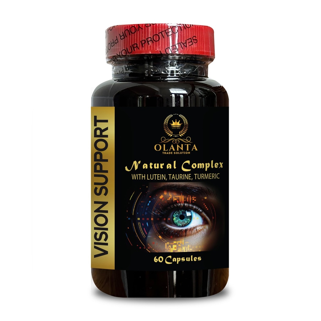 Vision Support Pills - Support and Improved Visual Function - Eye Health Support with Bilberry - Taurine Health Benefits - 1 Bottle 60 Capsules