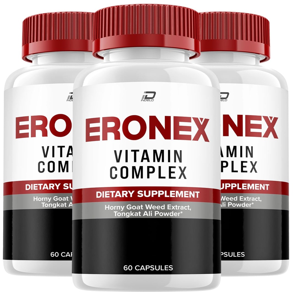 Eronex for Men Capsules, Eronex Vitamin Complex Pills, Ero Nex Official Formula, Eronex para Hombres Dietary Supplement, All Natural Support Formula Reviews (3 Pack - 180 Capsules)