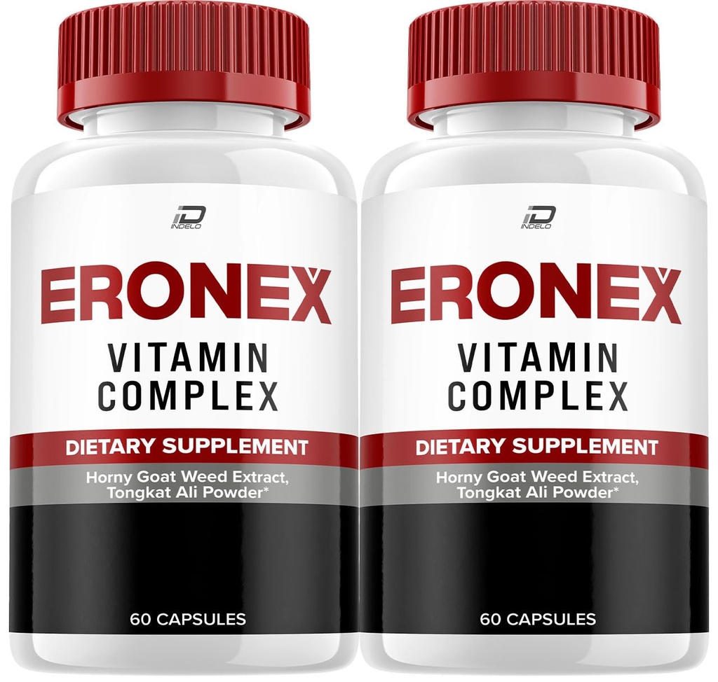 Eronex for Men Capsules, Eronex Vitamin Complex Pills, Ero Nex Official Formula, Eronex para Hombres Dietary Supplement, All Natural Support Formula Reviews (2 Pack - 120 Capsules)