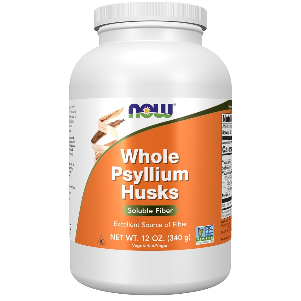 MAINTENANT compléments alimentaires, pusques entiers de Psyllium, granulés, non-OGM projet vérifié, fibre soluble, 12-Ounce