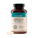 NatureWise Omega 3 Huile de poisson - 500 mg par pilule - EPA & DHA - Soutien immunitaire, santé cérébrale et bien-être optimal - Sans gluten et sans soja, sans OGM - 90 softgels[3-Mois]