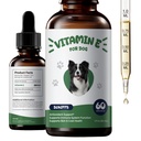 Vitamin E for Dogs, Liquid Vitamin E Oil for Skin & Coat Support | Supports Natural Moisture Balance & Cellular Health in Easy-to-Mix Drops, 2 fl oz (60 mL)