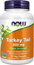 MAINTENANT Aliments Suppléments, Tail 500 mg de dinde, Super Champignon, fait avec de la dinde biologique Tail Champignon et Mycelium, 90 Capsules de légumes