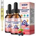22 in 1 Parasite Cleanse for Humans & Kids, Herbal Gut Cleanse Liquid Drops with Wormwood, Black Walnut, Clove, Chlorella, Oregano, Digestive Health Support - Mixed Berry Flavor 4 Fl Oz