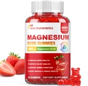 Magnesium Oxide Gummies 400mg for Adults & Kids, Vegan, 60 Count | Stevia-sweetened magnesium gummies with fruit extract; non-GMO and gluten free for daily muscle and nerve support.
