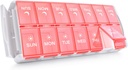TookMag Weekly Medicine pil Organizer 2 keer per dag, Gemakkelijk vullen AM PM pil Box, Grote capaciteit Quick-Refill 7 dagen pil kisten voor pillen/Vitamine/Visolie/Supplements (patent geregistreerd)