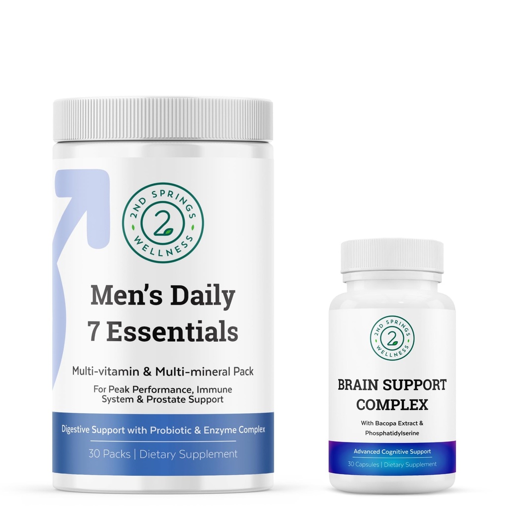 Wellness Bundle: Men's Daily 7 Essentials & Brain Support Complex