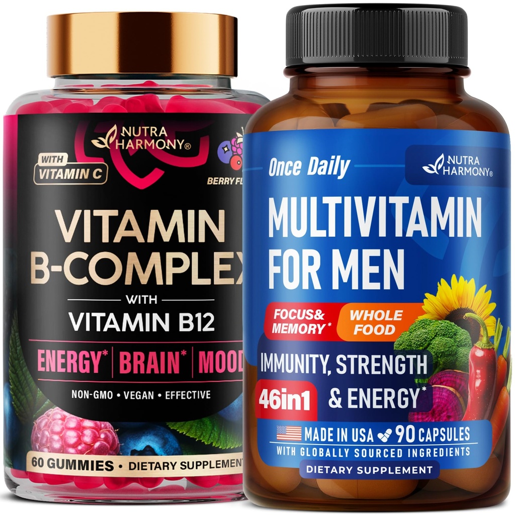 NUTRAHARMONY Vitamin B-Complex Gummies & Multivitamins for Men