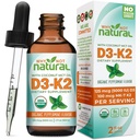 Pourquoi pas la vitamine biologique naturelle D3 K2 (MK-7) gouttes liquides, 5000 UI de D3 sublingual avec huile de noix de coco MCT, pour les os et dents forts, le coeur et le soutien immunitaire