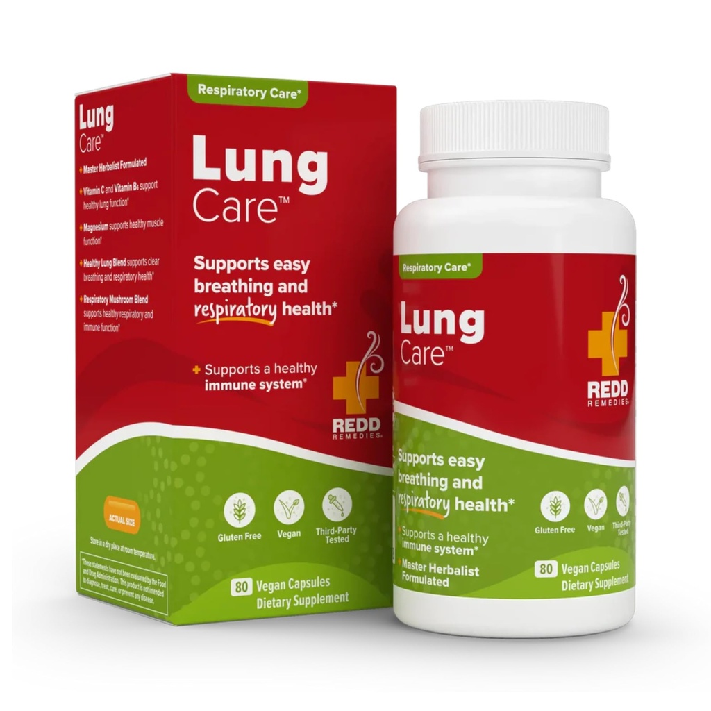 Redd Remedies, Long Care, Ondersteunt Gemakkelijk ademhalen en Ademhalingsgezondheid, 80 Vegan Capsules