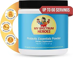 My Spectrum Heroes Probiotic for Kids - Helpt Bowel Regularity, Digestie & Micronutrient Absorptie, Maintain Gastro-intestinale Balance, Children