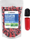 XPRS Nutra Formaat 1 Lege Capsules - 1000 Telle Gelatine Capsules in kleur - Pill DIY Supplement Capsule Vulbare Kleur Gel Caps Pillen voor Do-It-Yourself Supplementen (Zwart/Rood)