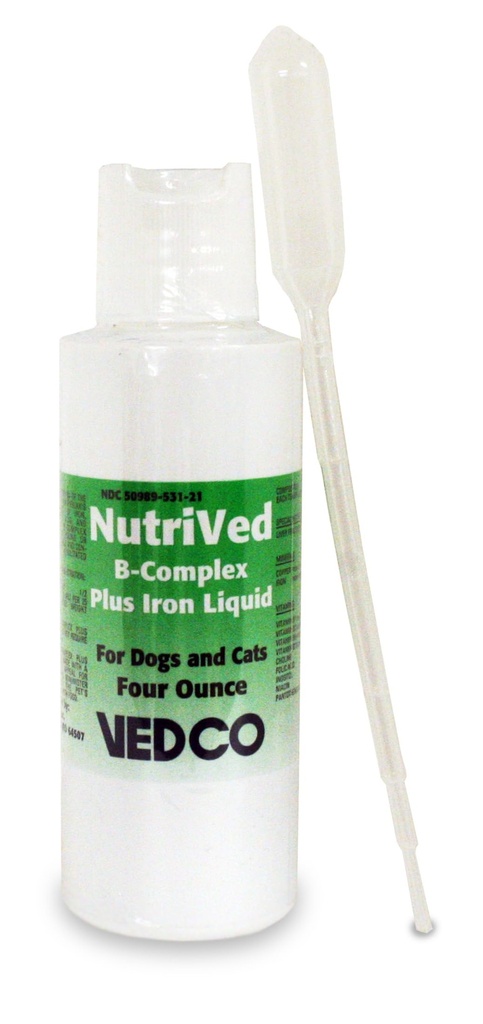 NutriVed B-Complex Plus Iron Liquid 4oz
