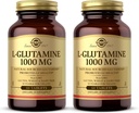 Solgar L-Glutamine 1000 mg, 60 comprimés (paquet de 2) - Alimentation musculaire naturelle - Promotion de la santé gastro-intestinale (GI) - Soutienne la santé cérébrale - Non-OGM, végétalien, sans gluten, sans casher - 60 portions totales