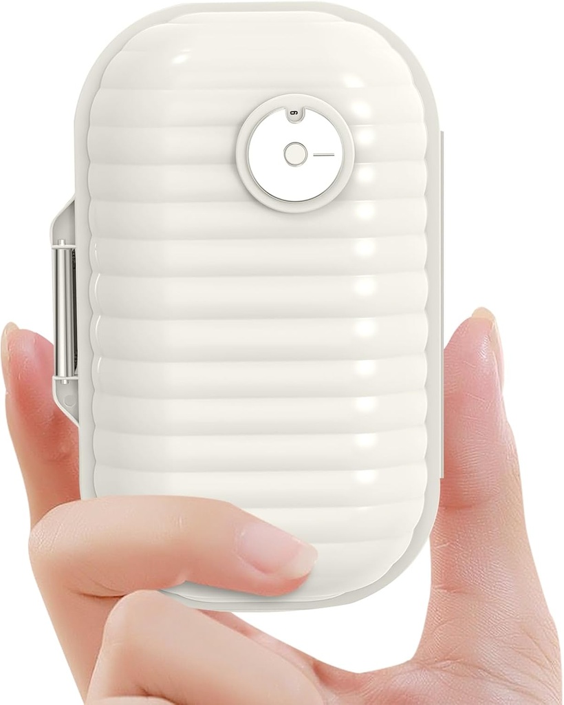 Organisateur de pilules de voyage, étui à pilules portable de 7 jours, petite boîte à pilules pour contenant de vitamine portable de la purée de poche (Pearl White, 1 Pack)