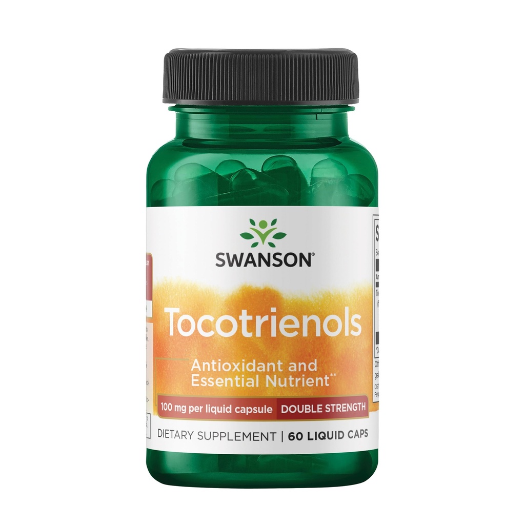 Swanson Tocotriénols à double concentration - Antioxydant - (60 capsules liquides, 100 mg chacune)